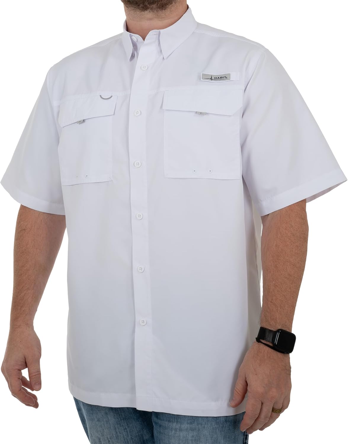 HABIT Men’s Fourche Mountain Short Sleeve River Guide Fishing Shirt - UPF 40+ UV Protection - Image 2