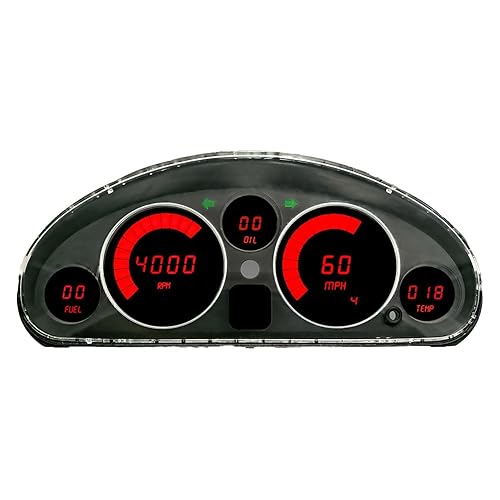 Panel de medidor de repuesto digital LED compatible con Mazda Miata 90-98  Clúster de manómetros de repuesto directo (rojo) disponible en Yaxa Costa Rica