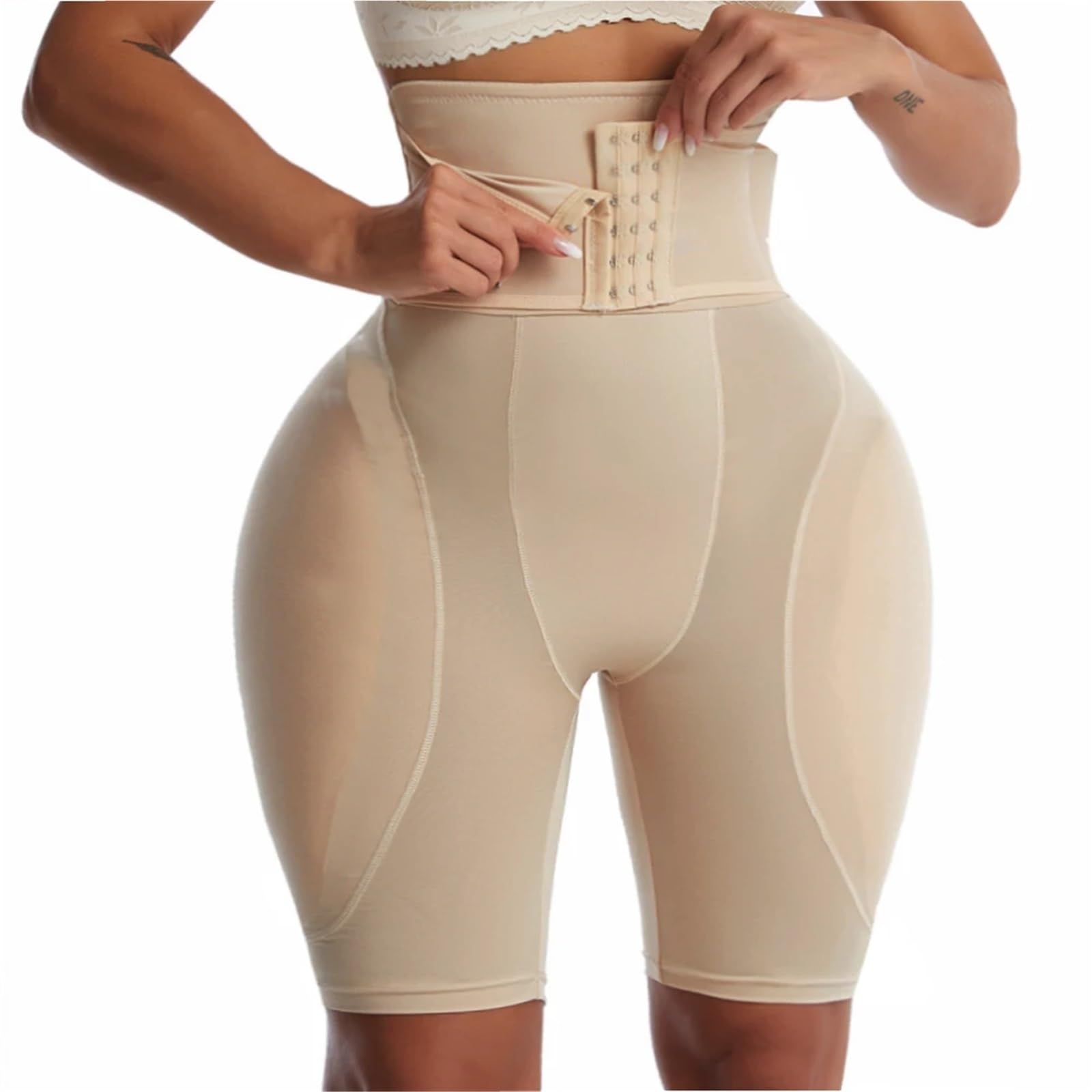 Entrenador de Cintura Alta Moldeador Cuerpo, Bragas Acolchadas, glúteos, Levantador sin Costuras, Control