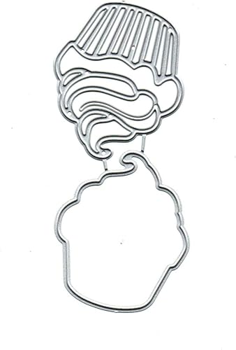 Miniatura 2 de Cupccake Shaker Metal Troqueles troquelados, para fiesta de cumpleaños, para helado, troqueles cortados, álbumes de recortes, papel decorativo en