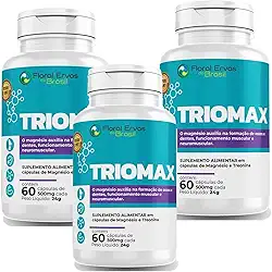 Triomax Treonato 3x 60 Cáp Magnésio Dimalato Cloreto Quelato