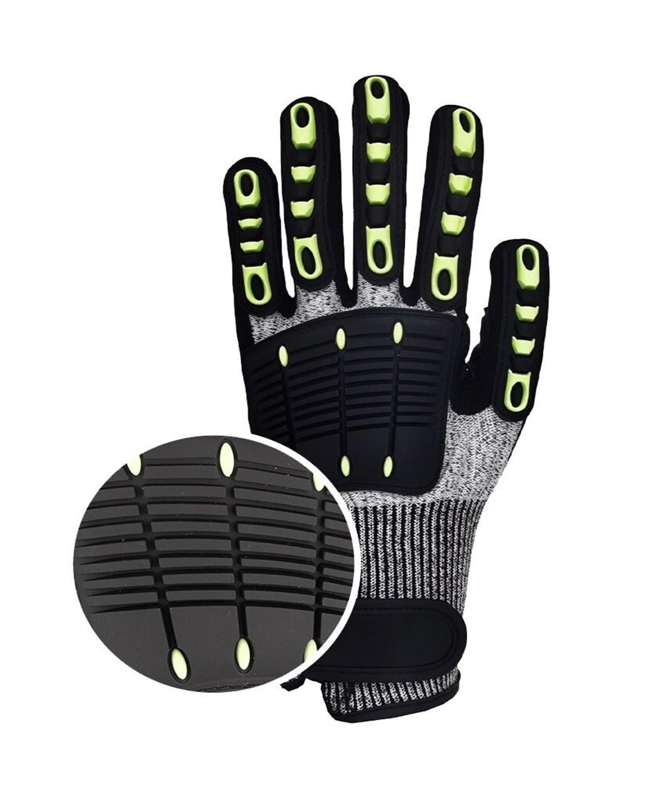 Genérico Guantes Anticorte, Protección Laboral Grado 5, Nitrilo Antideslizantes Y Resistentes Al Desgaste(Grey,M)