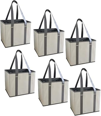 Shopping Bags Reinforced Premium Stand Up Heavy Duty Collapsible Foldable Amazon Co Uk Home Kitchen