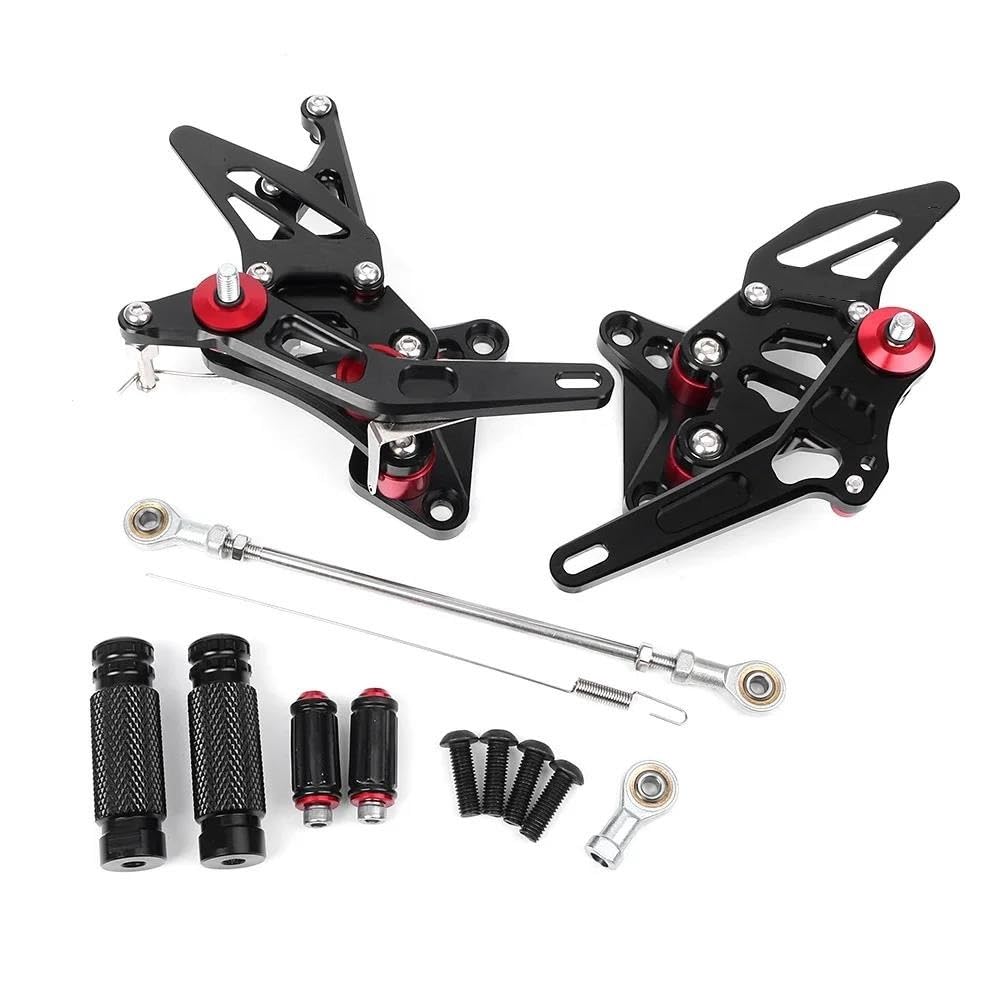 Repose-pieds arrière réglable noir pour Suzuki GSXR 1300 Hayabusa 1999-2018