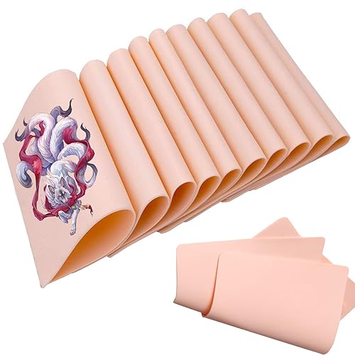 Piel de práctica falsa  Beoncall 15 piezas en blanco tatuaje práctica de la piel 7.4 x 5.6 pulgadas de doble cara uso tatuaje piel microblading ceja