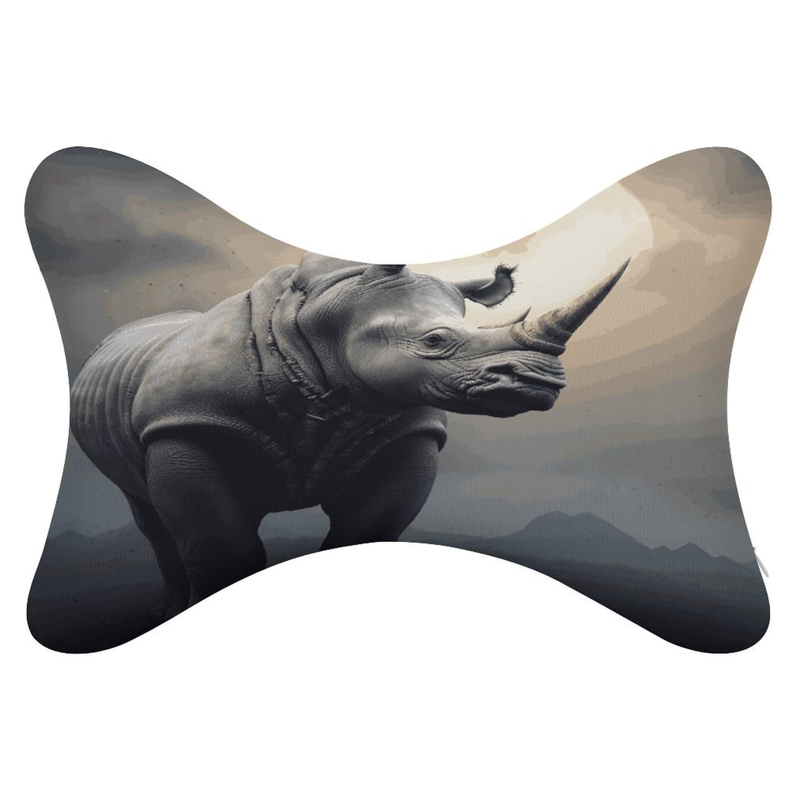 Khauerbc Style Rhino Car Headrest Pillow - 2 Pack,Neck Pillow With Washable Removable Cover,Car Travel Pillow For Car Bus Truck Driving Comfort