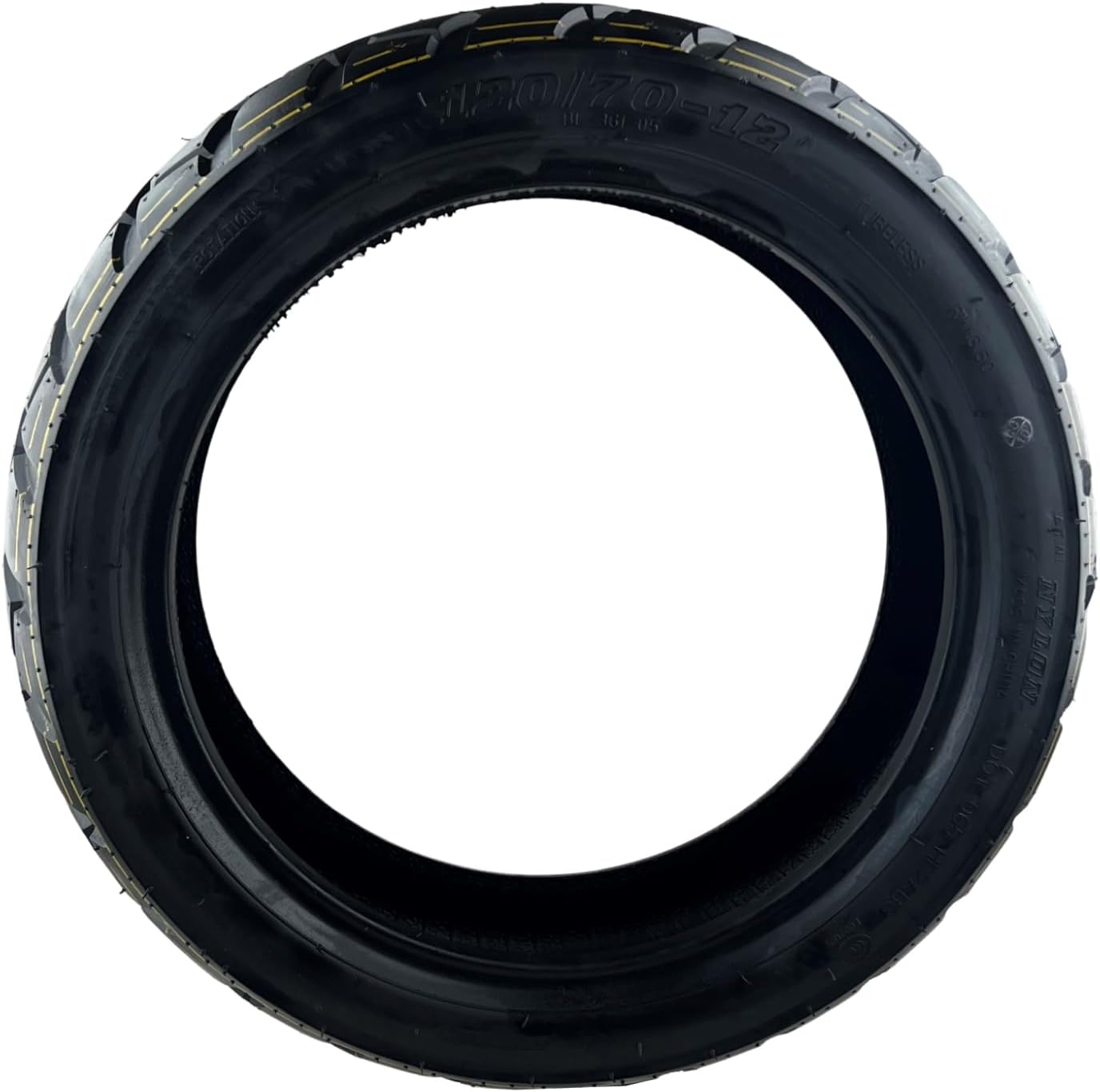 RedCap Universal 120/70-12 Tubeless Scooter Tire Front Rear for 50cc 110cc 125cc 150cc Scooter Moped Motorcycle Compatible with Chinese TaoTao Roketa Jonway Ruckus Kymco SunL Jonway Bintelli Models