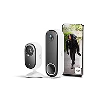 Arlo Videocitofono HD wireless & telecamera 2K da interno – Sicurezza Smart Home per famiglia e animali, visione notturna, rilevamento movimenti, audio bidirezionale, compatibile Alexa