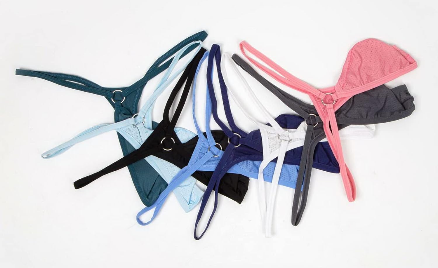 Faringoto Men's Through G-String Underwear,Mesh See Through Thongs T-Back Bikini Underwear - Image 4