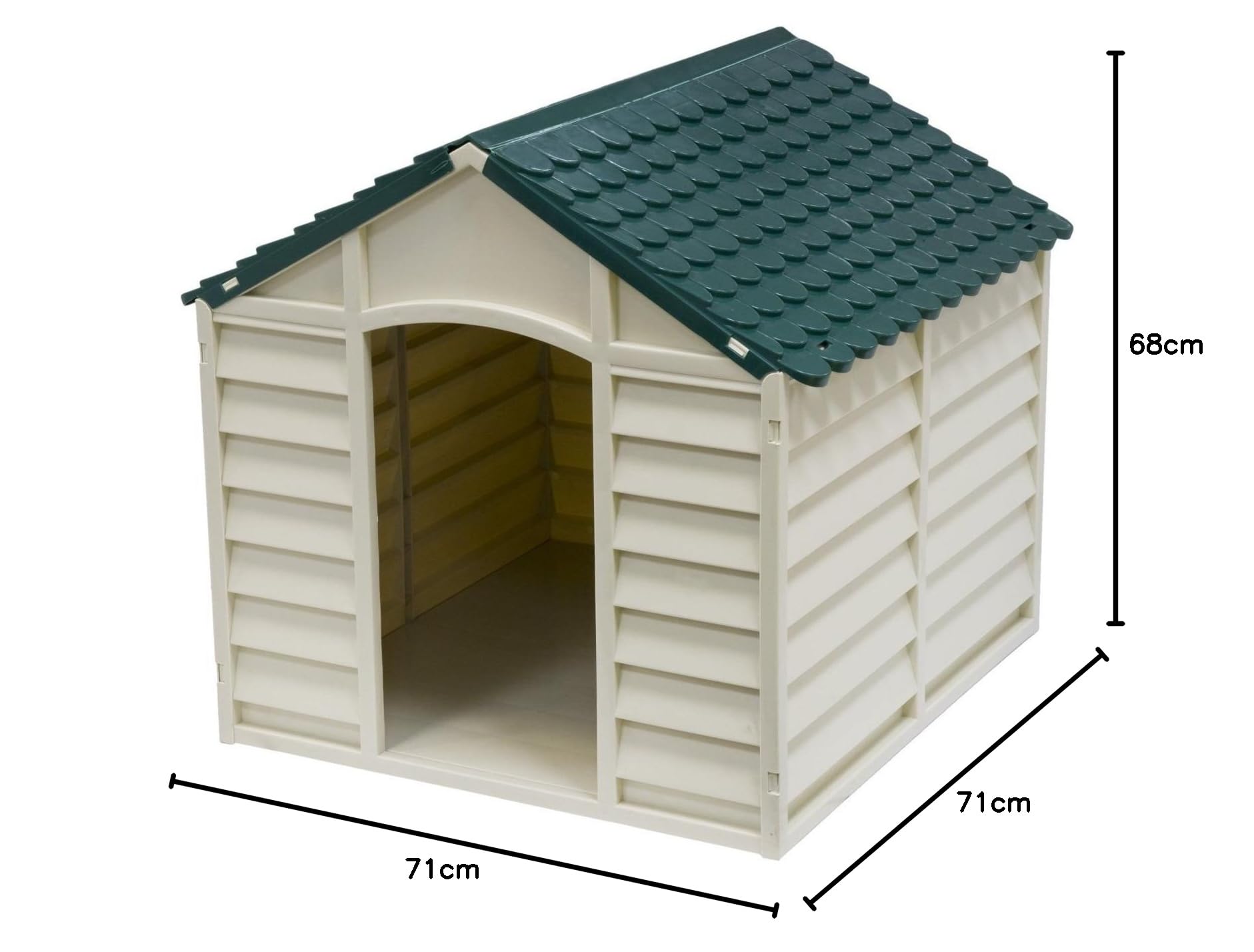 CUCCIA X CANI PVC 71X71X68H GRIG CH/VERDE