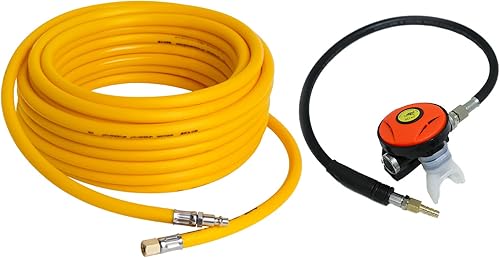 Miniatura 9 de HPDAVV Equipo de buceo 145PSI Regulador de Segunda Etapa de Buceo 22 y Manguera de Aire de PVC (50 pies, 100 pies) y Máscara de Buceo  Boquilla de