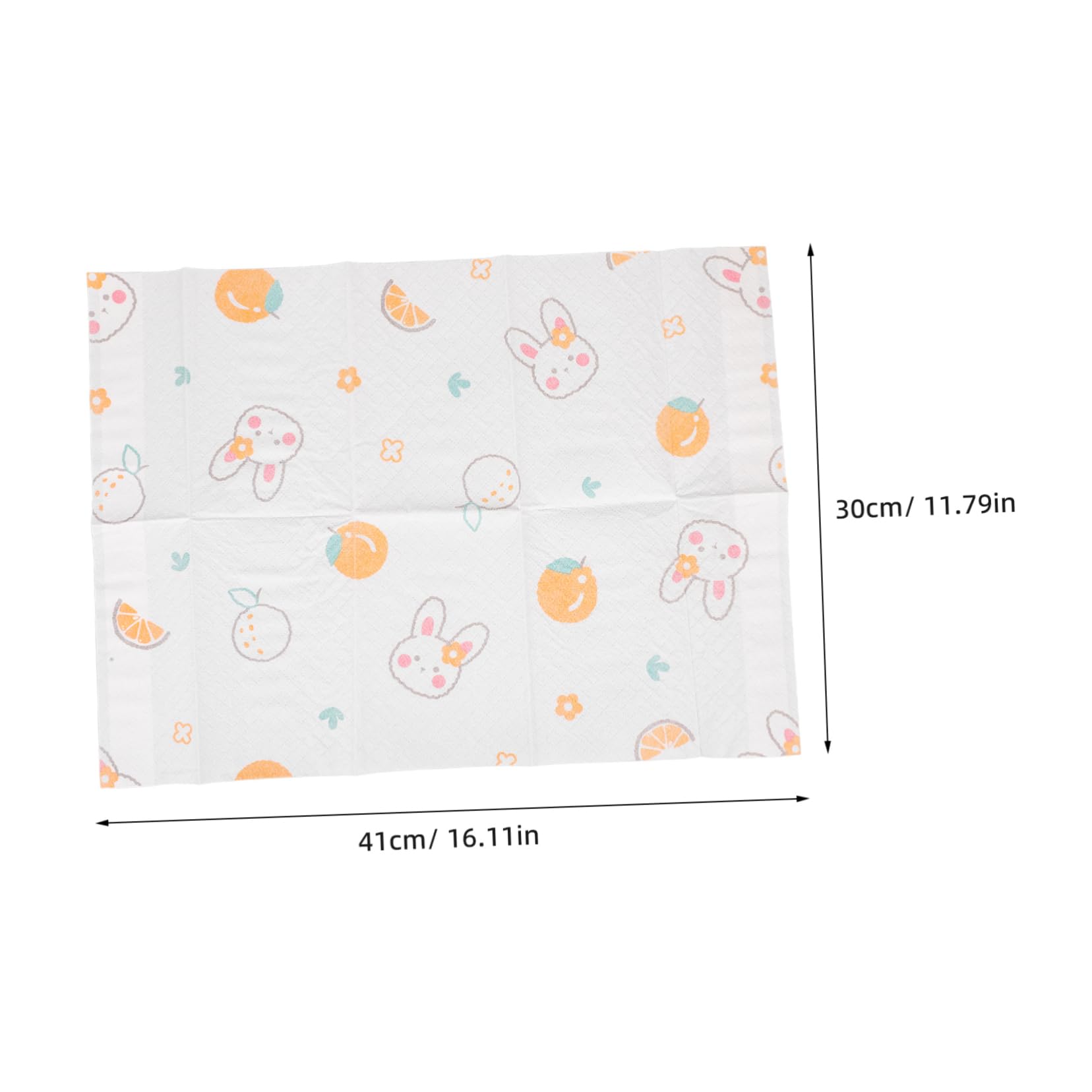 Ciieeo Dining Table Mats 10 Pack Disposable Place Mats Toddler Baby Table Pads Outdoor Travel Mats Paper Orange Bunny