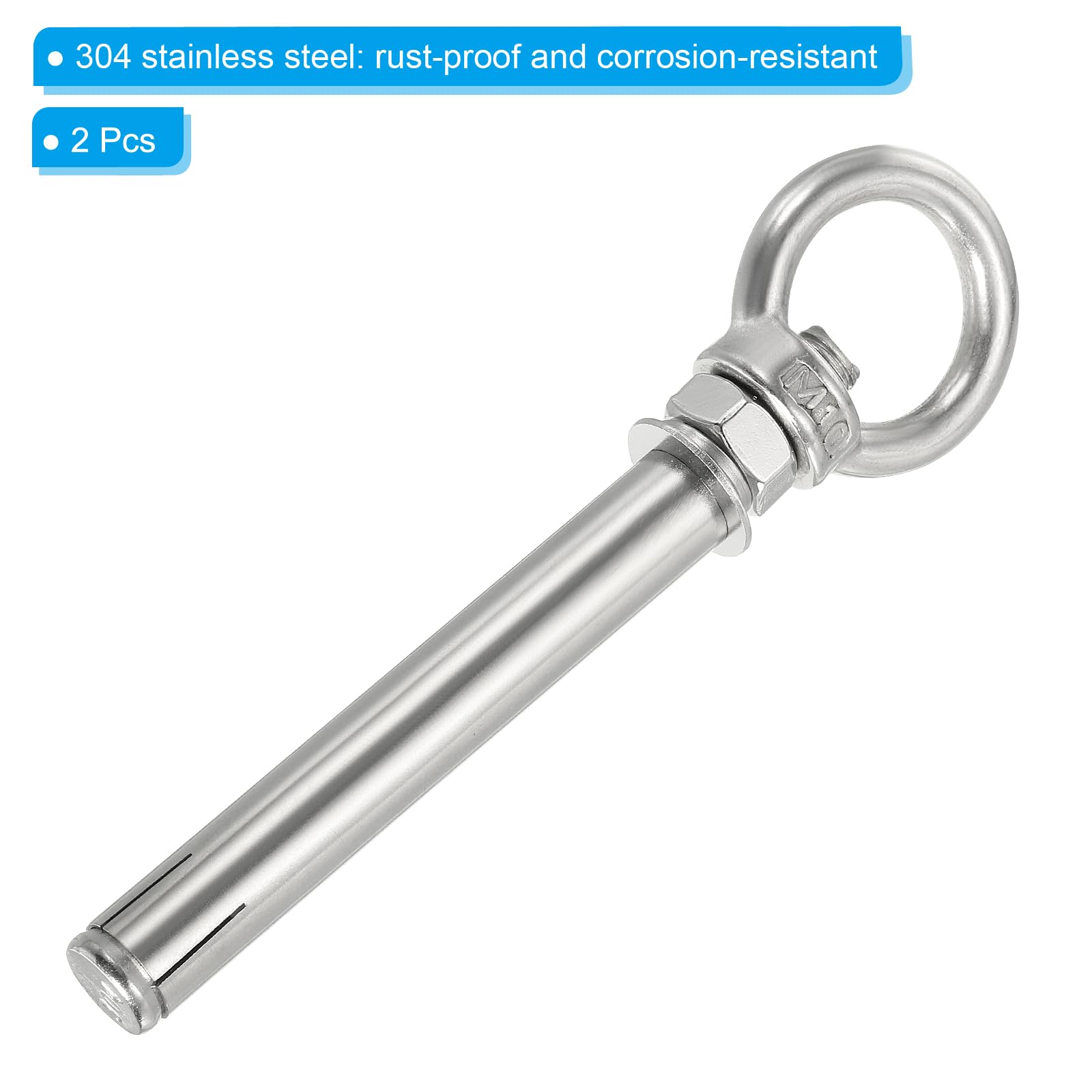 PATIKIL Expansion Eye Bolt M10x120mm - Image 3