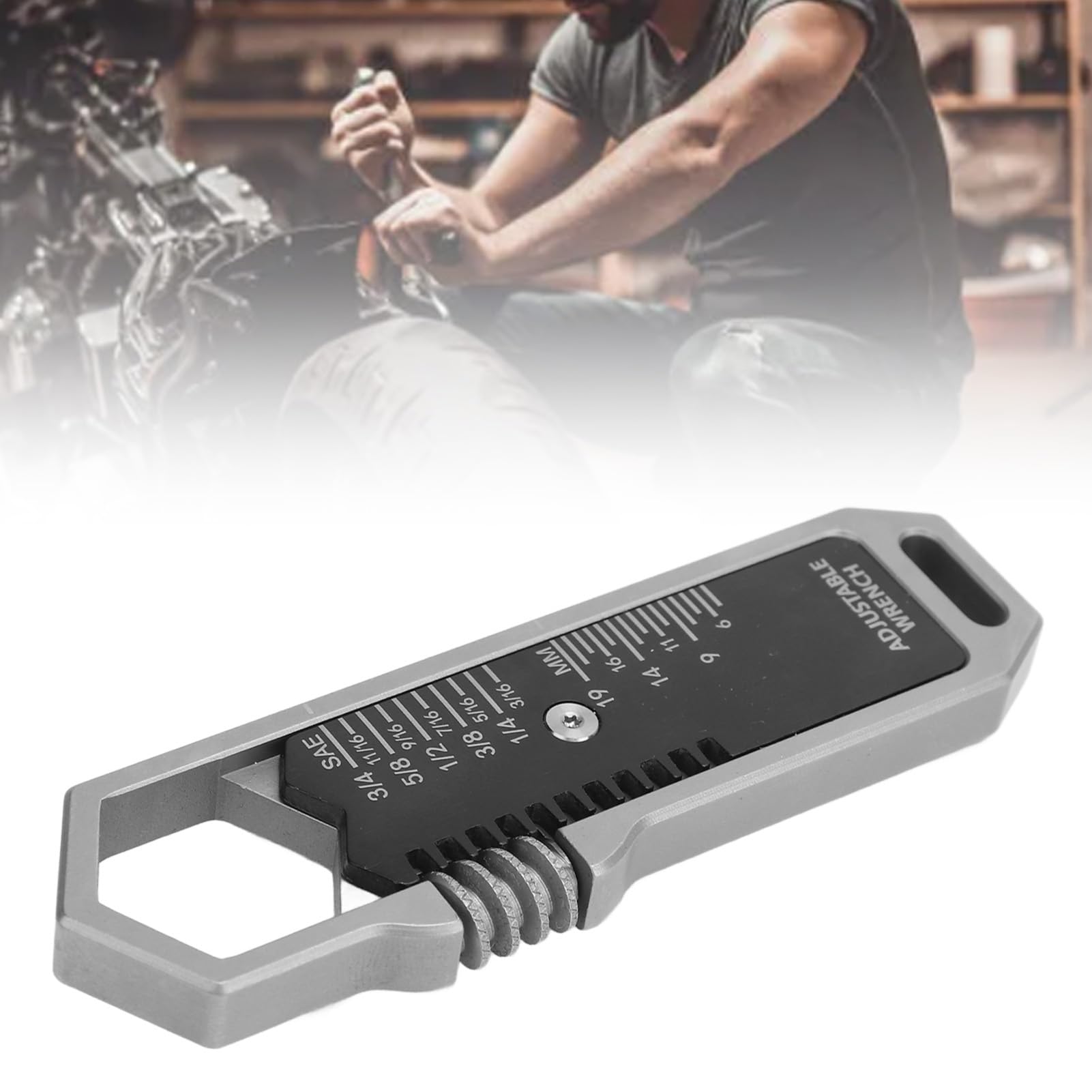 YWBL-WH EDC Treer Réglable Small Multitool Wrench Nail Epuller Keychain Tool for Woodworking Garage