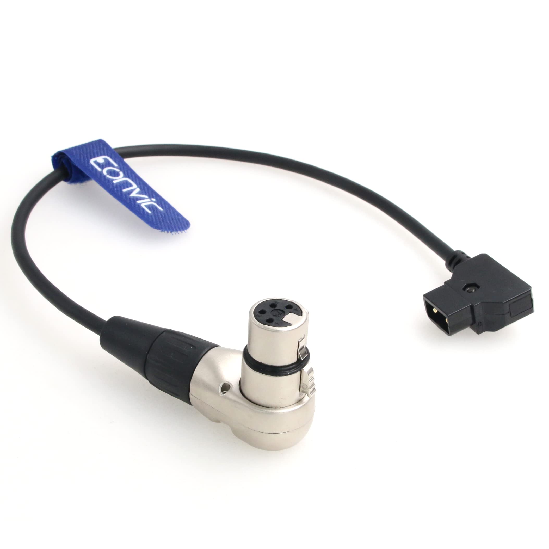 Eonvic D-Tap to Original XLR 4Pin Female Right Angle Power Cable for DSLR Camcorder Camera Monitor