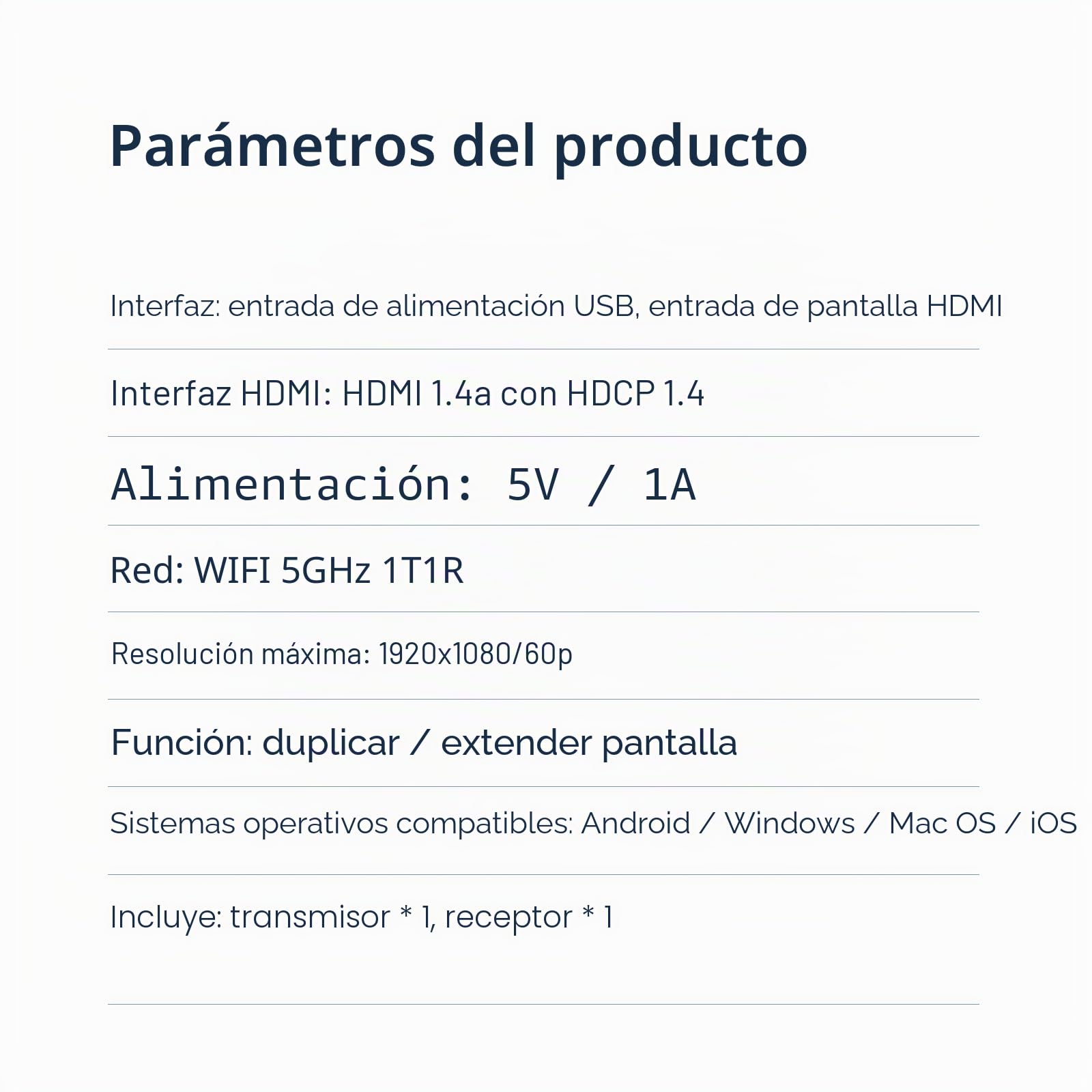 EDUP Transmisor y receptor HDMI inalámbrico, transmisión inalámbrica de 1080P de ordenador portátil o PC a TV o proyector, extensor HDMI inalámbrico para transmisión inalámbrica de vídeo y audio