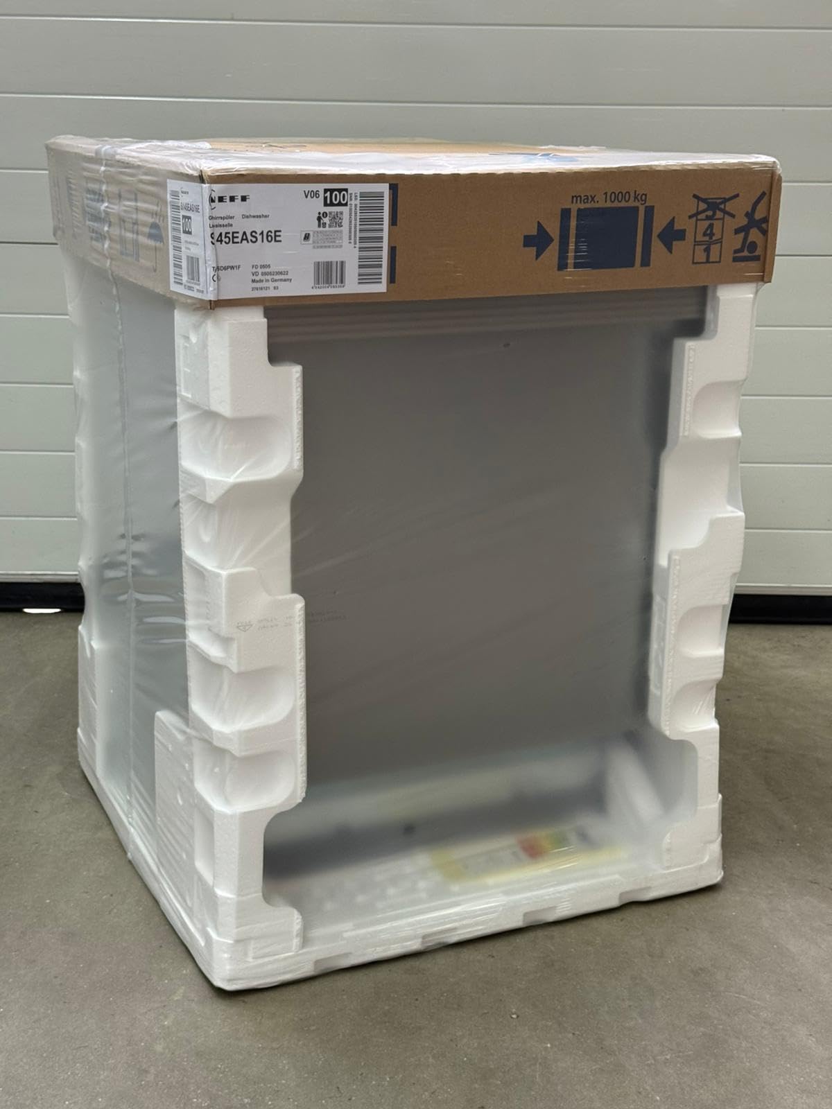 Neff S145EAS16E, N 50, inteligentna zmywarka do naczyń, częściowo zintegrowana 60 cm, zmywarka, wyprodukowano w Niemczech, kosz na sztućce, bardzo cichy, otwarty, intensywne czyszczenie w temperaturze