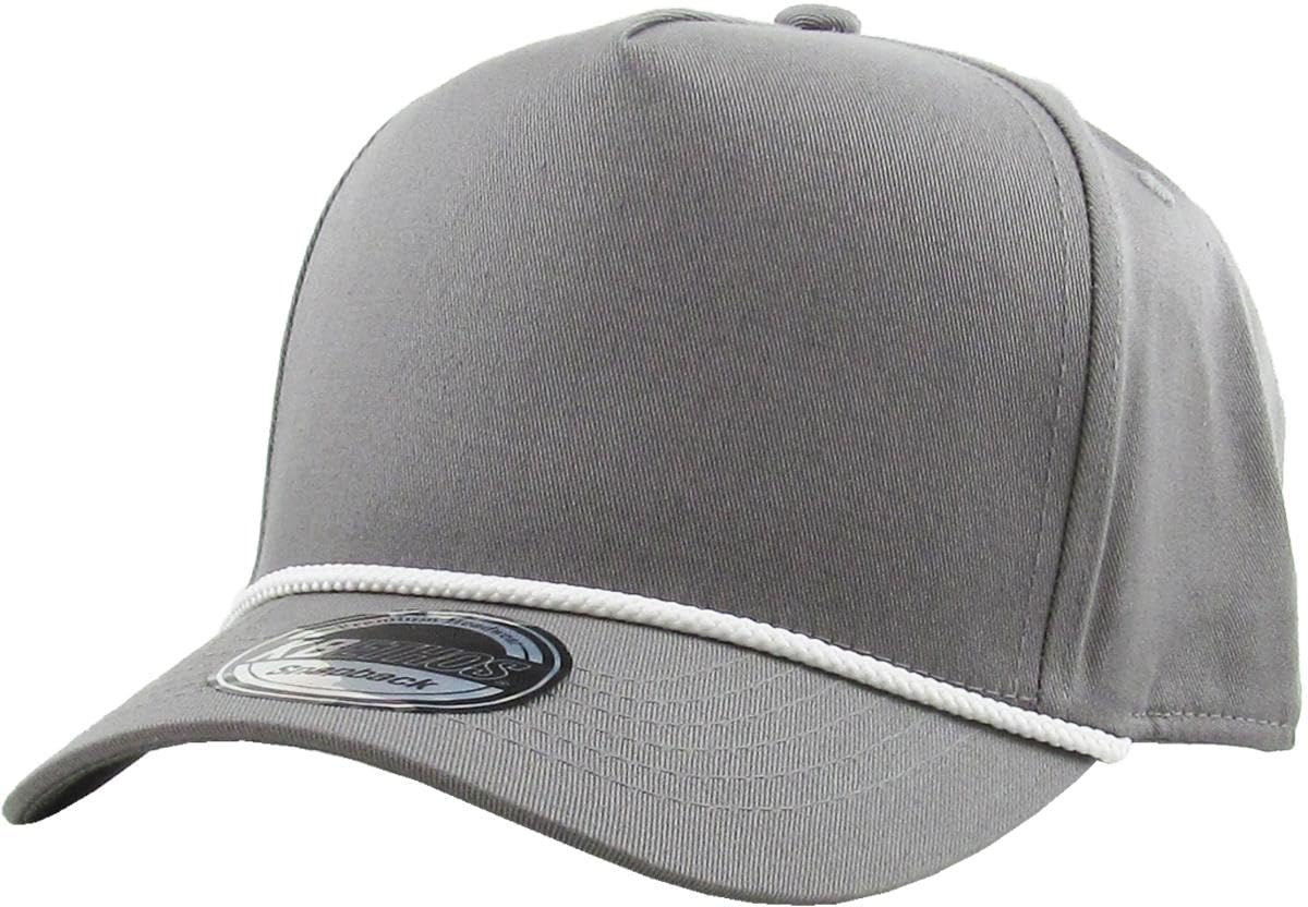 KBETHOS Pro Style 5 Panel Rope Baseball Cap with Adjustable Snapback