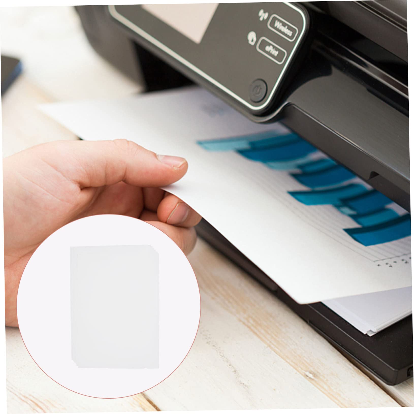 HOMSFOU Papel De Impresión Doble Cara Para Impresoras De Inyección De Tinta Papel Fotográfico Reflectante De Alta Definición 10 Hojas*5