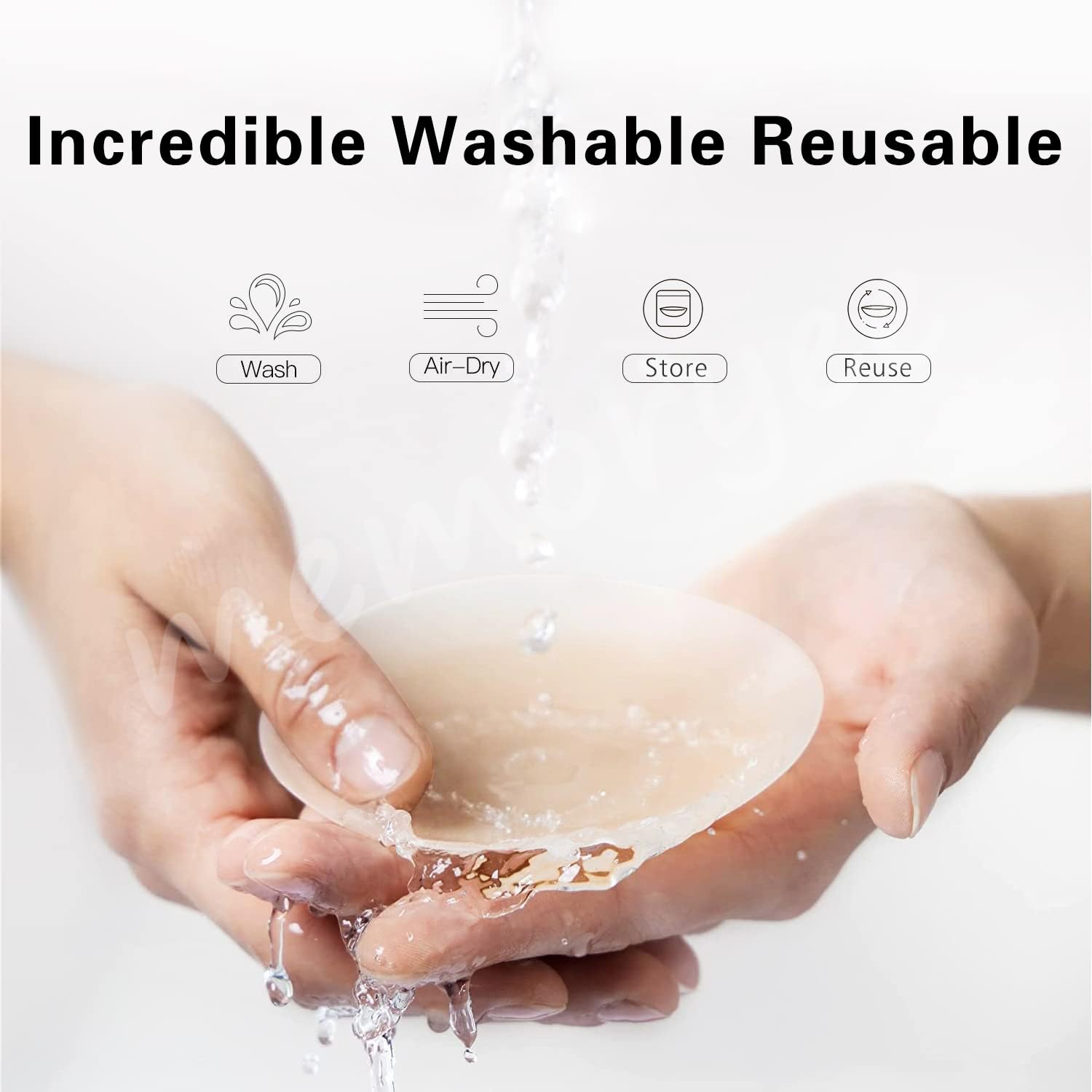 Memoryee Pezoneras, Ultra Finas Cubre Pezones para Mujer Pastillas Cubierta Silicona Adhesiva Reutilizable Sujetadores Invisible Pasties Pétalos Pecho con Caja de Regalo [8 cm]