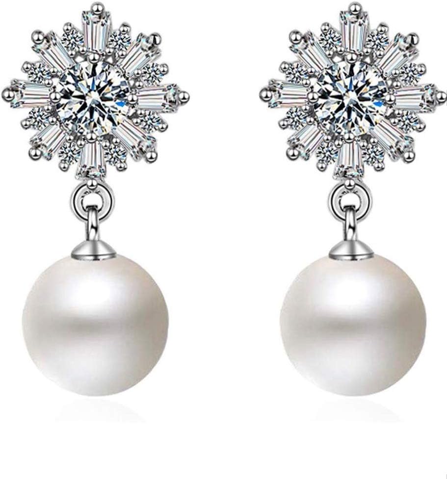 Latest Stylish Crystal Pearl Earrings for Women and Girls