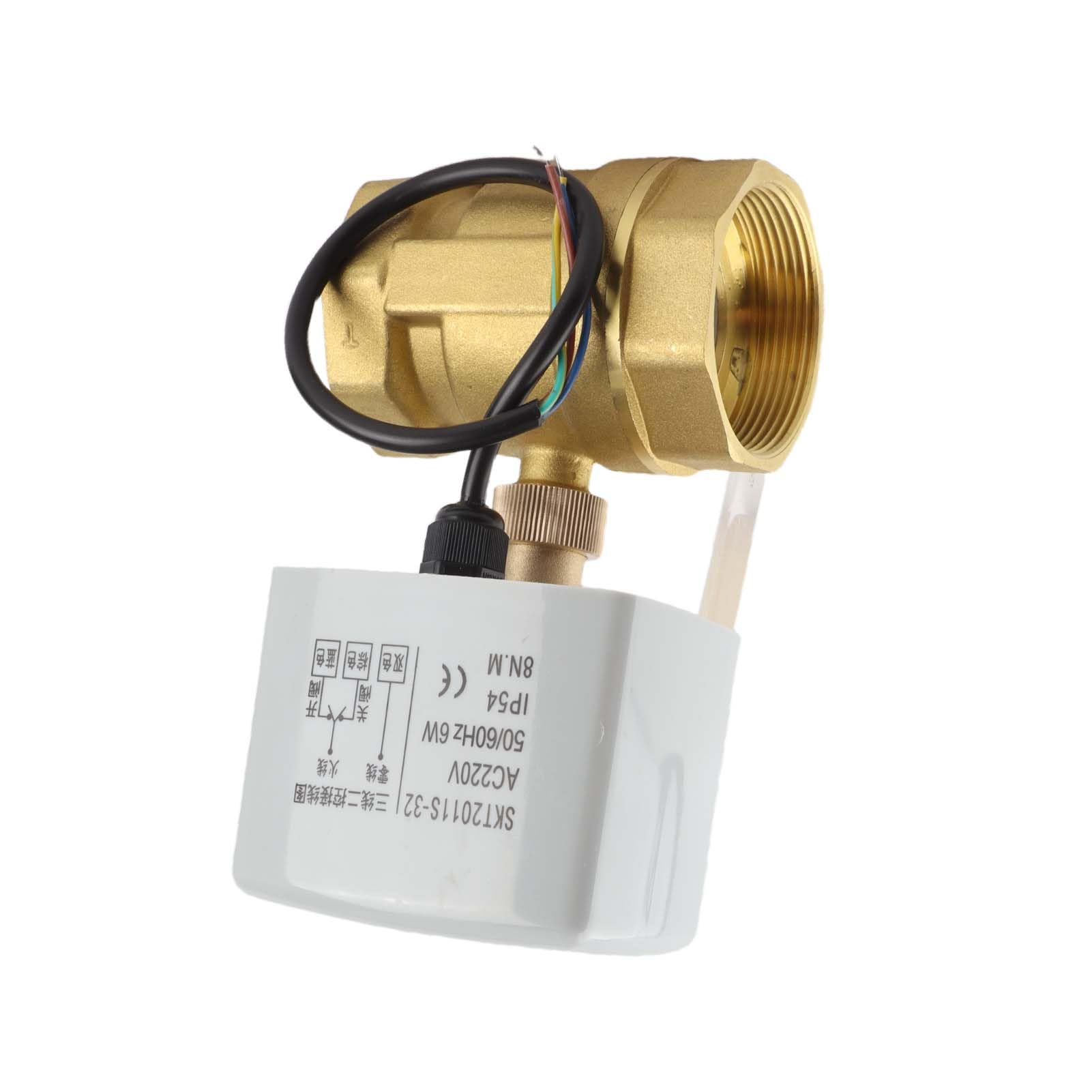 Valvola a Sfera Motorizzata, AC 220V DN50 Valvola a Sfera Motorizzata Elettrica in Ottone a 2 vie 2"a 3 pollici
