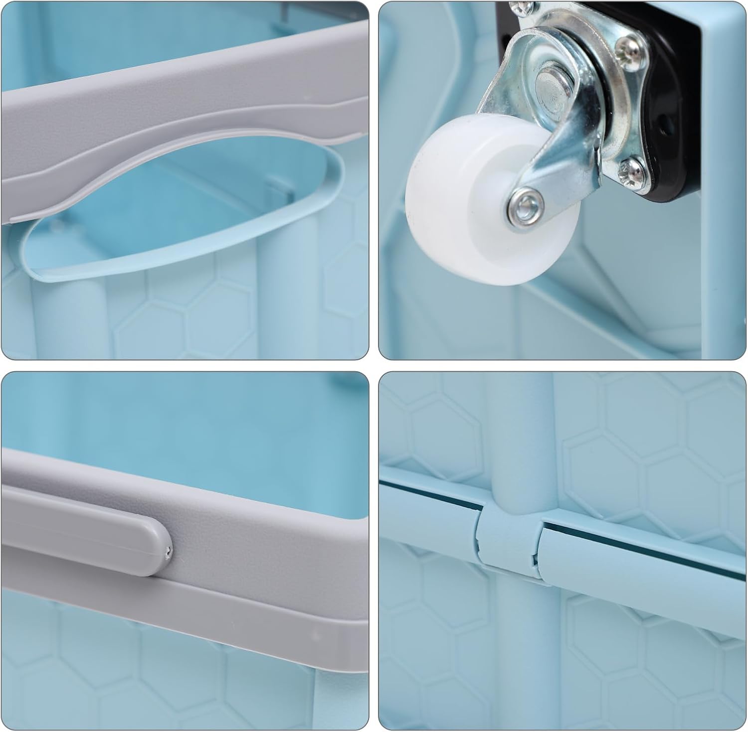 Collapsible Storage Bins with Lids, Folding Plastic Stackable Utility Crates 30L, Plastic Tote Storage Box Container Stackable Folding Utility Crates for Clothes Books Snack Shoe and Grocery Storage