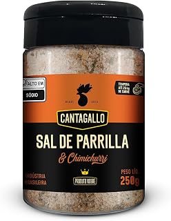Sal de Parrilla e Chimichurri CantaGallo 250g - Tempero Argentino para Carne Churrasco