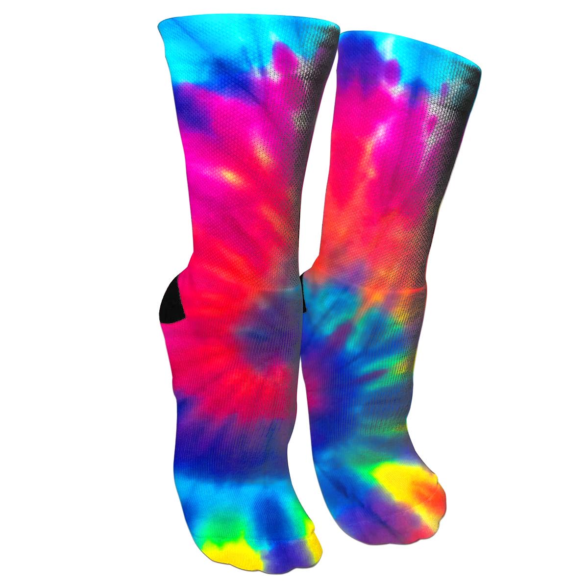 TMVFPYR Tye Dye Youth Pretty Cotton Moisture Wicking Extra Heavy Cushion Crew Socks