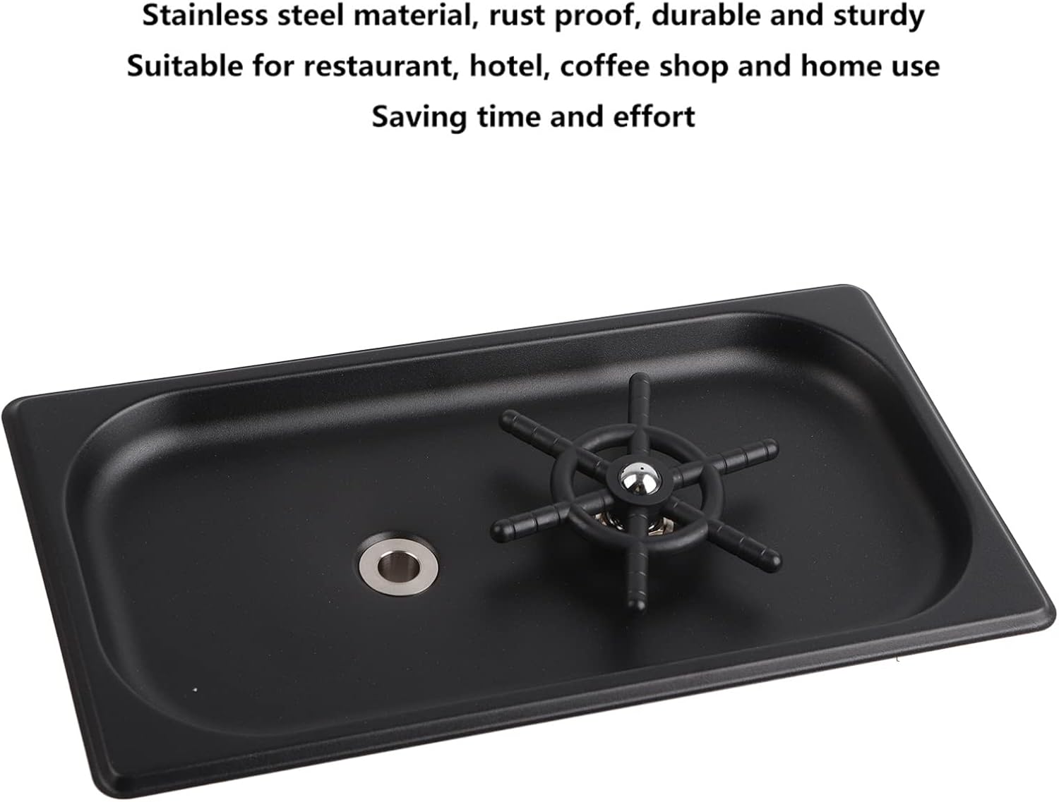 Matte Black Stainless Steel Automatic Cup Washer Cleaner Rinser Bottle Washer Kitchen Sink Accessories Bar Sink for Household and Commercial Bar Coffee Shop Use