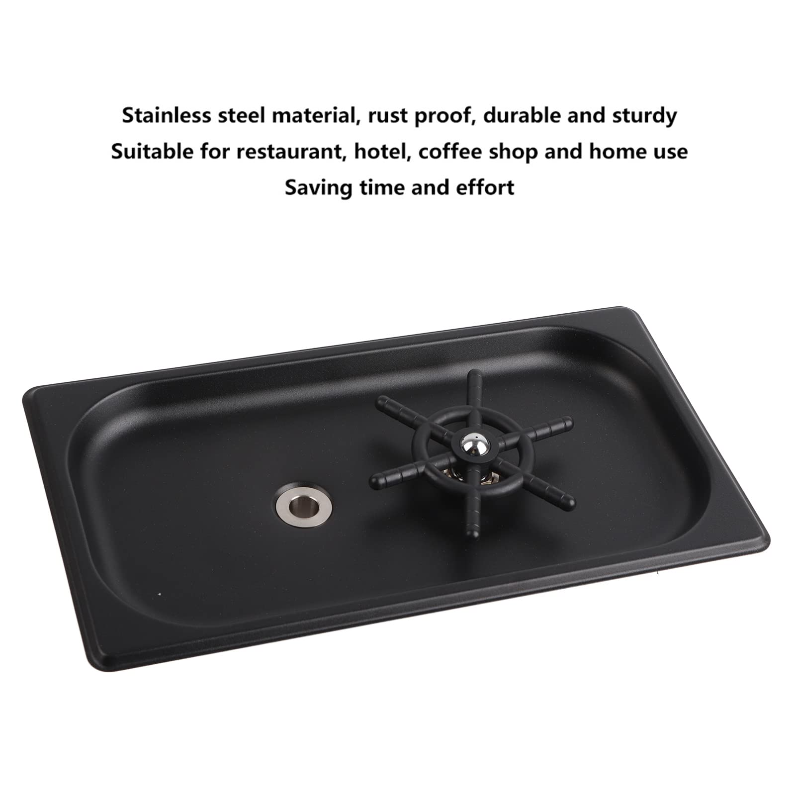 Pulitore Automatico per Lavabicchieri in Acciaio Inossidabile per Uso Domestico, Lavabicchieri per Sciacquatrice per Bar Nero Opaco