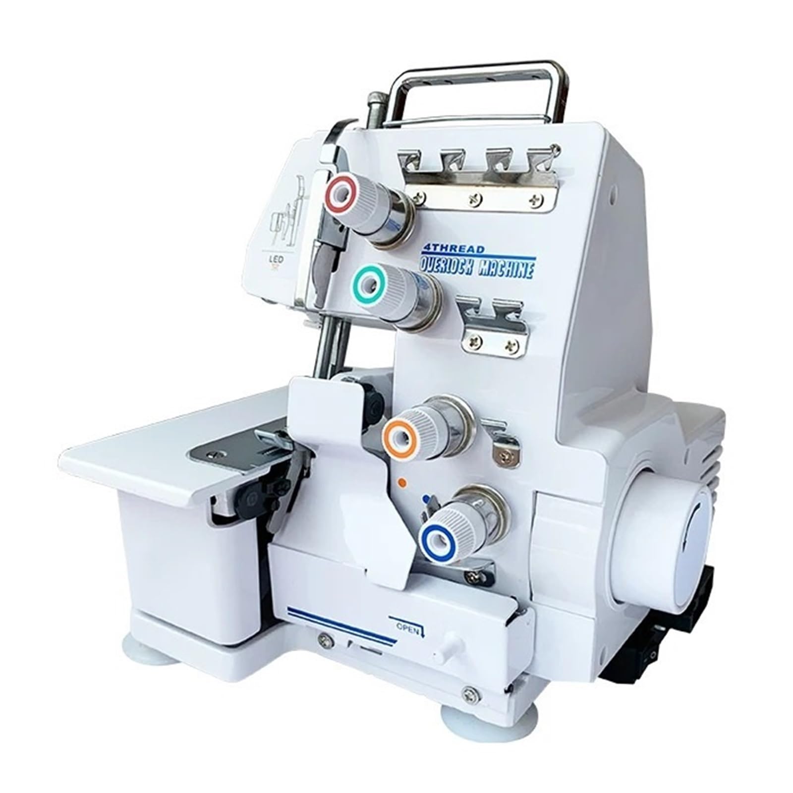 Máquina overlock eléctrica doméstica pequeña de Tres Hilos y Cuatro hebras, de Escritorio, Mini, Sencilla, fácil de Usar.