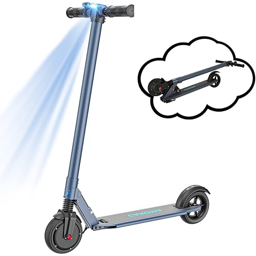 Caroma Electric Scooter for Kids Ages 6-14, 250W Motor Foldable Kids Electric Scooter,160 Mins Ride Time & 3 Speeds (6/10/15 Mph), LED Display & Dual Brake,Best Gift for Girls and Boys