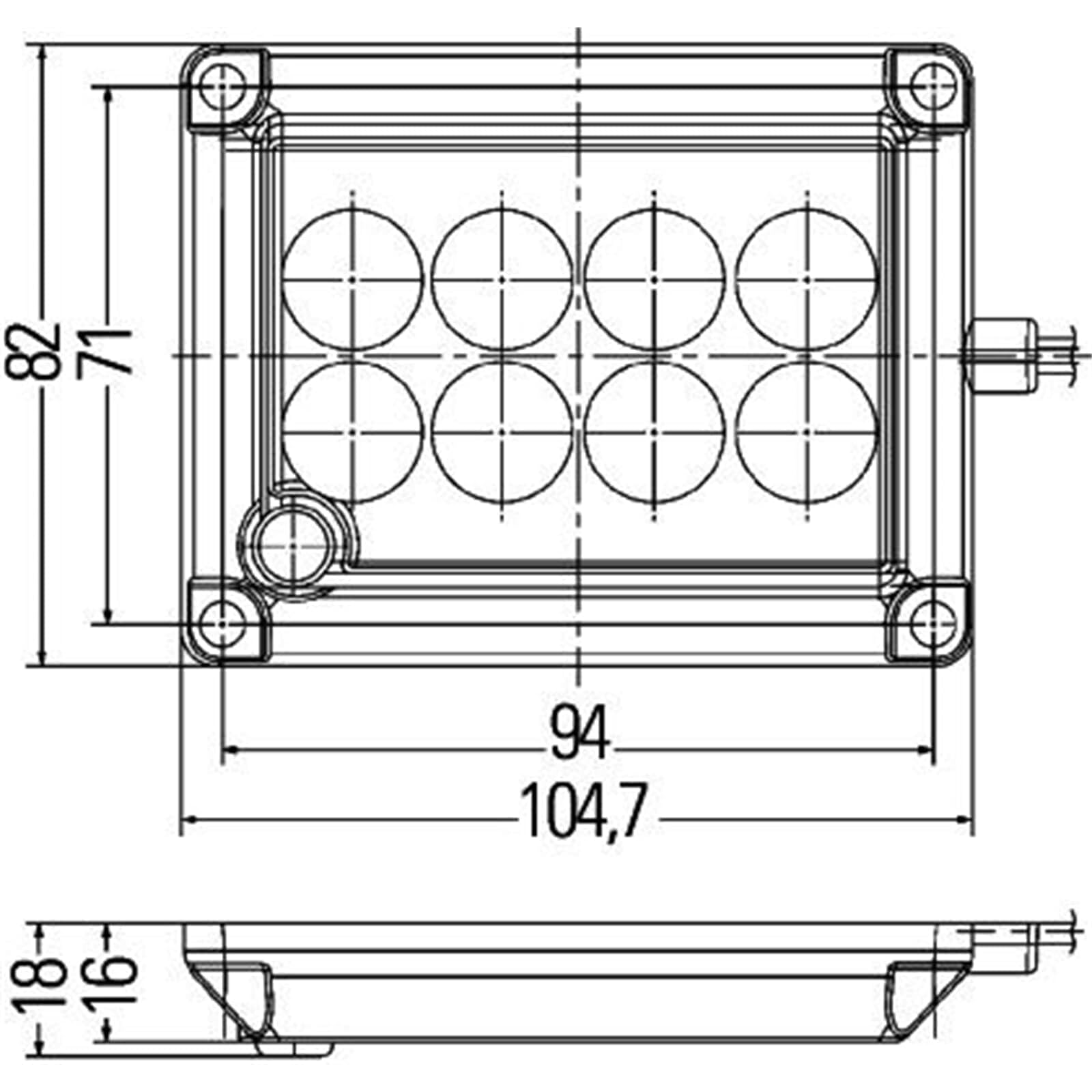 HELLA 2JA 012 557-017 Innenraumleuchte - LED - 12/24V - LED - Anbau | 2JA 012 557-017, Innenraumleuchte