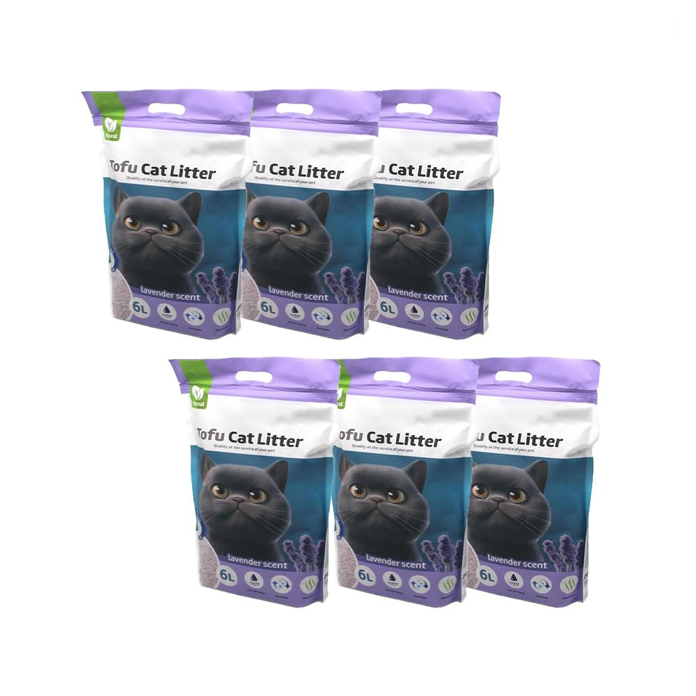 PLUS HOME Arena para Gato Eco-amigable Fragancia Suave químicos Innovación Natural Textura Ultrafina y Control de olores.Lavanda