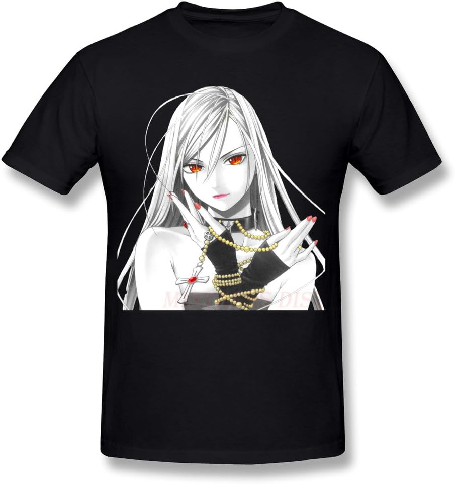 Jiaobu Men's Inner Moka Osario Vampire Rosario Vampire T-shirt Black