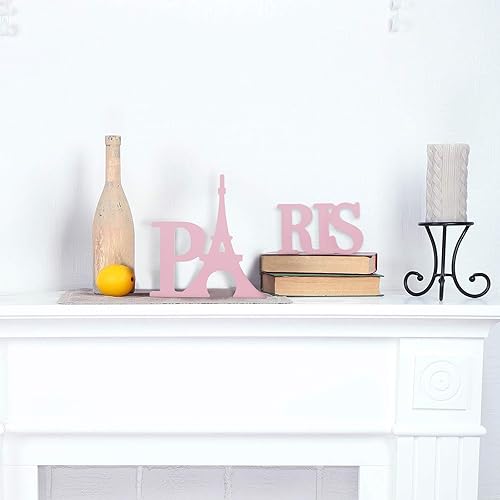 Miniatura 6 de Decoración de madera de París, decoración de dormitorio con temática de París, letrero de palabra de París, torre Eiffel, letrero de mesa de madera