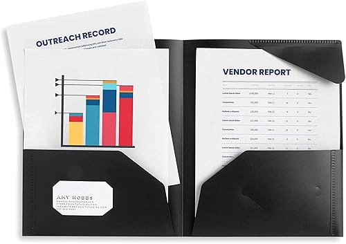 Vista 14 de Blue Summit Supplies 6 carpetas de polietileno con dos bolsillos, tonos de gemas surtidos, carpetas de plástico duradero con 2 bolsillos