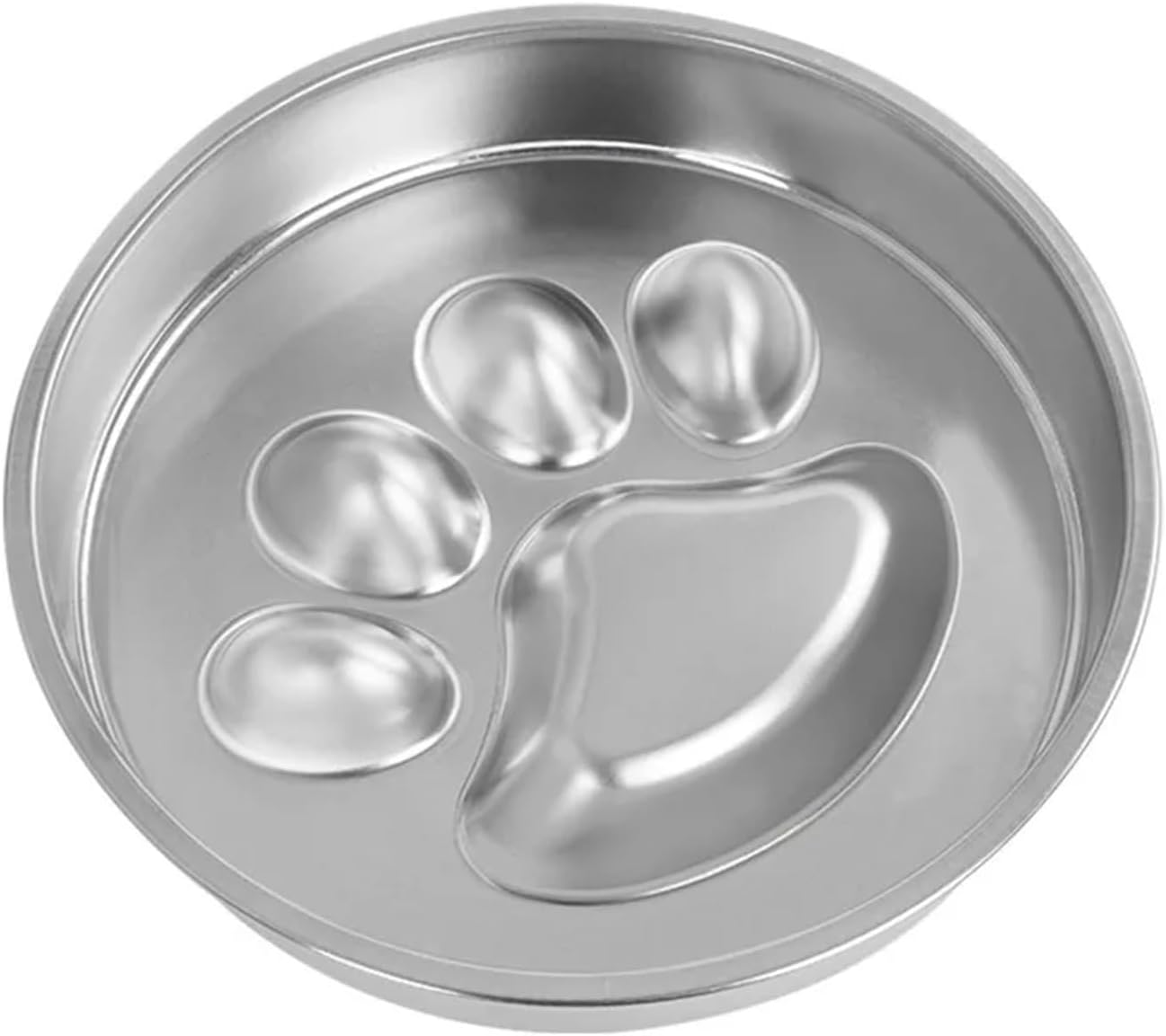 304 Stainless Steel Slow Feeder Bowl for Cats and Dogs - -Slip Silicone Base with Bone/Heart Design, 8.4-9.8in(Rotundity)