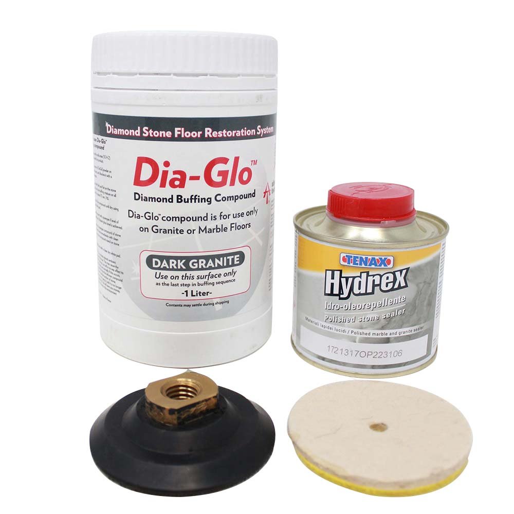 Dia-Glo Dark Granite Complete Repolishing & Sealing Kit