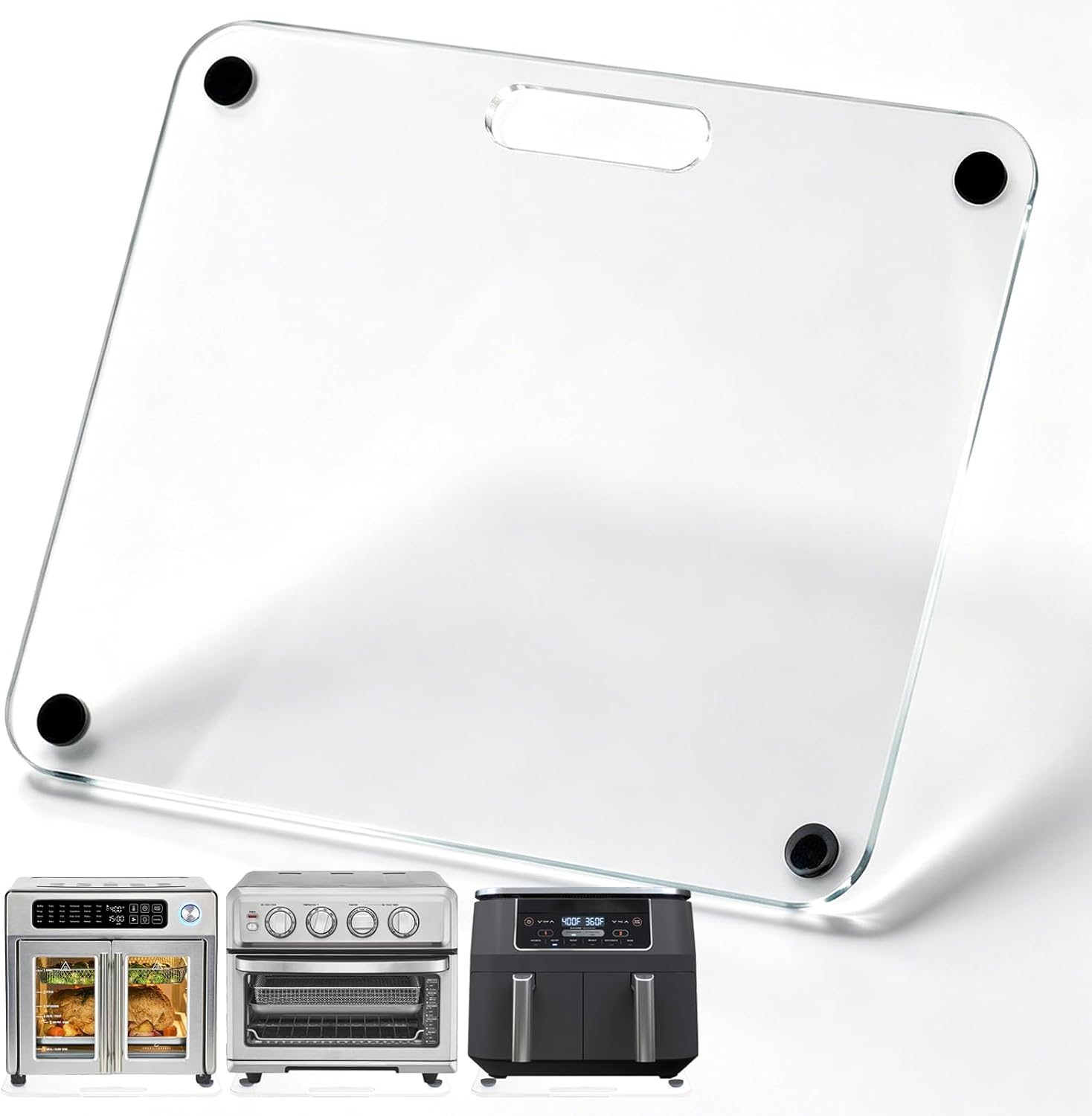 Appliance Slider Compatible with Ninja CE251 & CE451 Coffee Makers, 12" X 10" Clear Acrylic Sliding Tray for 4-In-1 Air Fryer & Small Kitchen Appliances