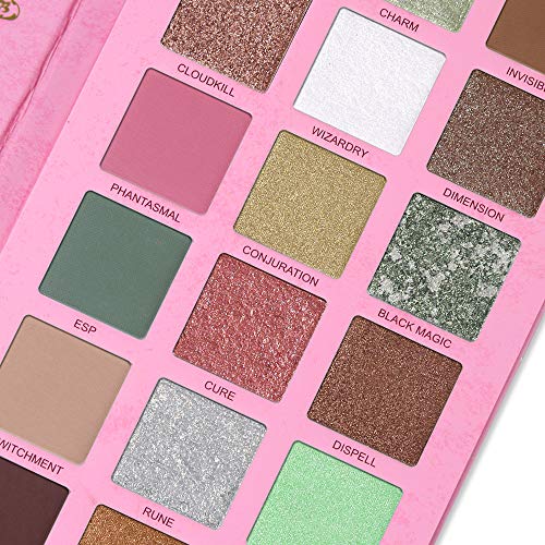 Ucanbe Magic Spell Eyeshadow Palette 18 Color Pigment Matte Shimmer Glitter Eye Shadow Makeup - Nude Browm Peachy Pink Sage Green Velvet Texture Easy To Blend Long Lasting Pallet #TOP7