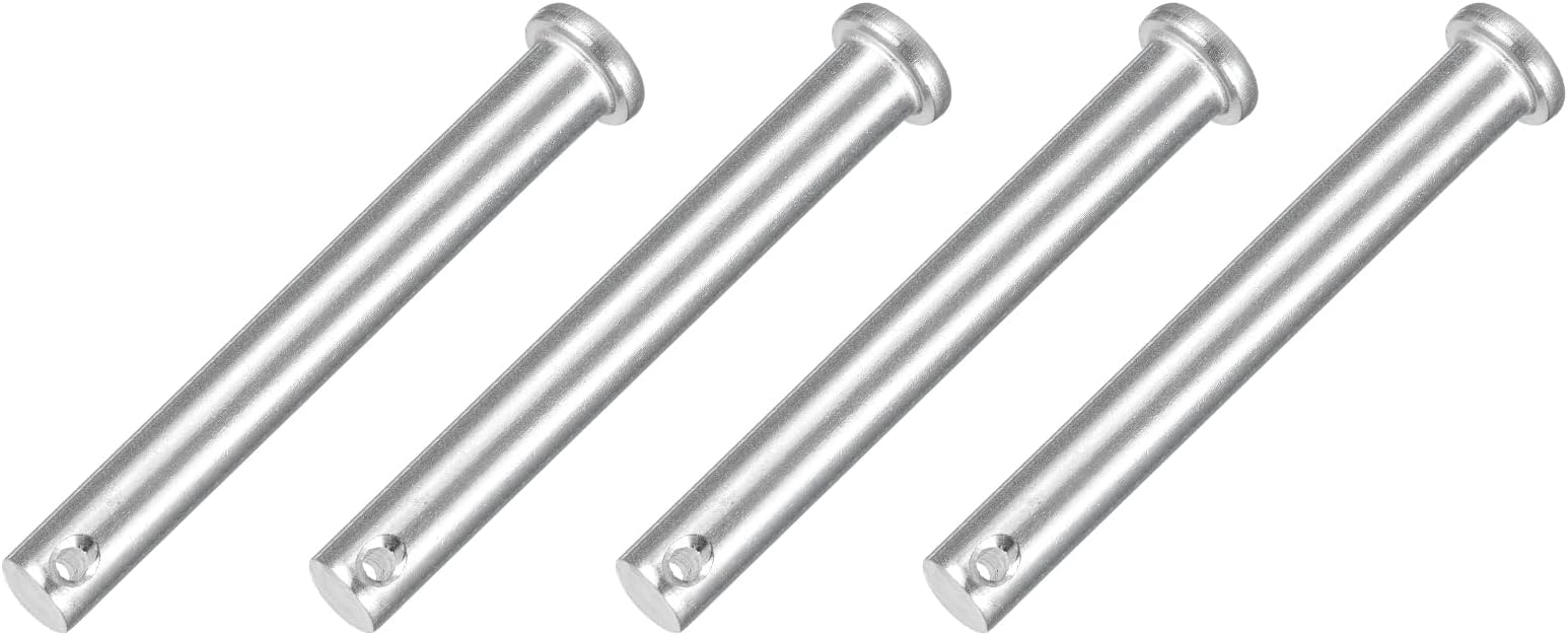 – sourcing map 4Pcs M10 x 80mmSingle Hole Clevis Pins, 304 Stainless Steel Flat Head Clevis Pins Hitch Pin for Trailer Latch, Mechanics Repair, Furniture Installation, Industrial Equipment
