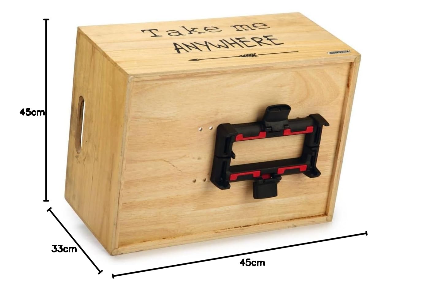 Beeztees K&Bz Cesta De Madera para Bicicleta Journey, 45 X 33 X 45 Cm Negro 400 g
