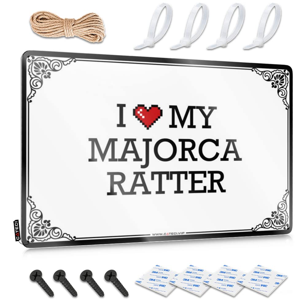 I Love My Majorca Ratter Beautiful Camper Decor - Funny Wall Signs Soft Area Hanging Wall Decor(20X30CM)