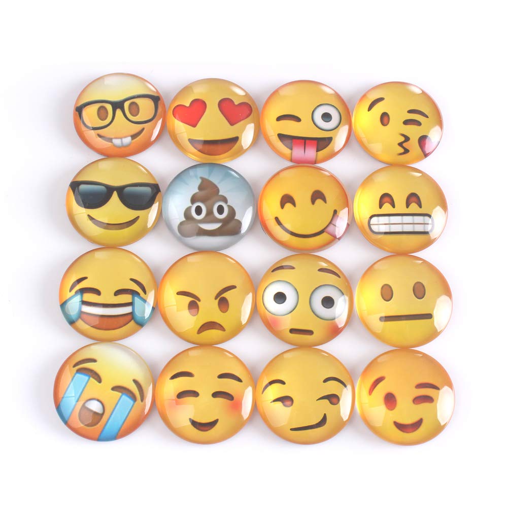 16 Aimants Emoji 3D Colorés Pour Frigo - Aimants Puissants Et Humoristiques Pour Bureau Ou Tableau Blanc