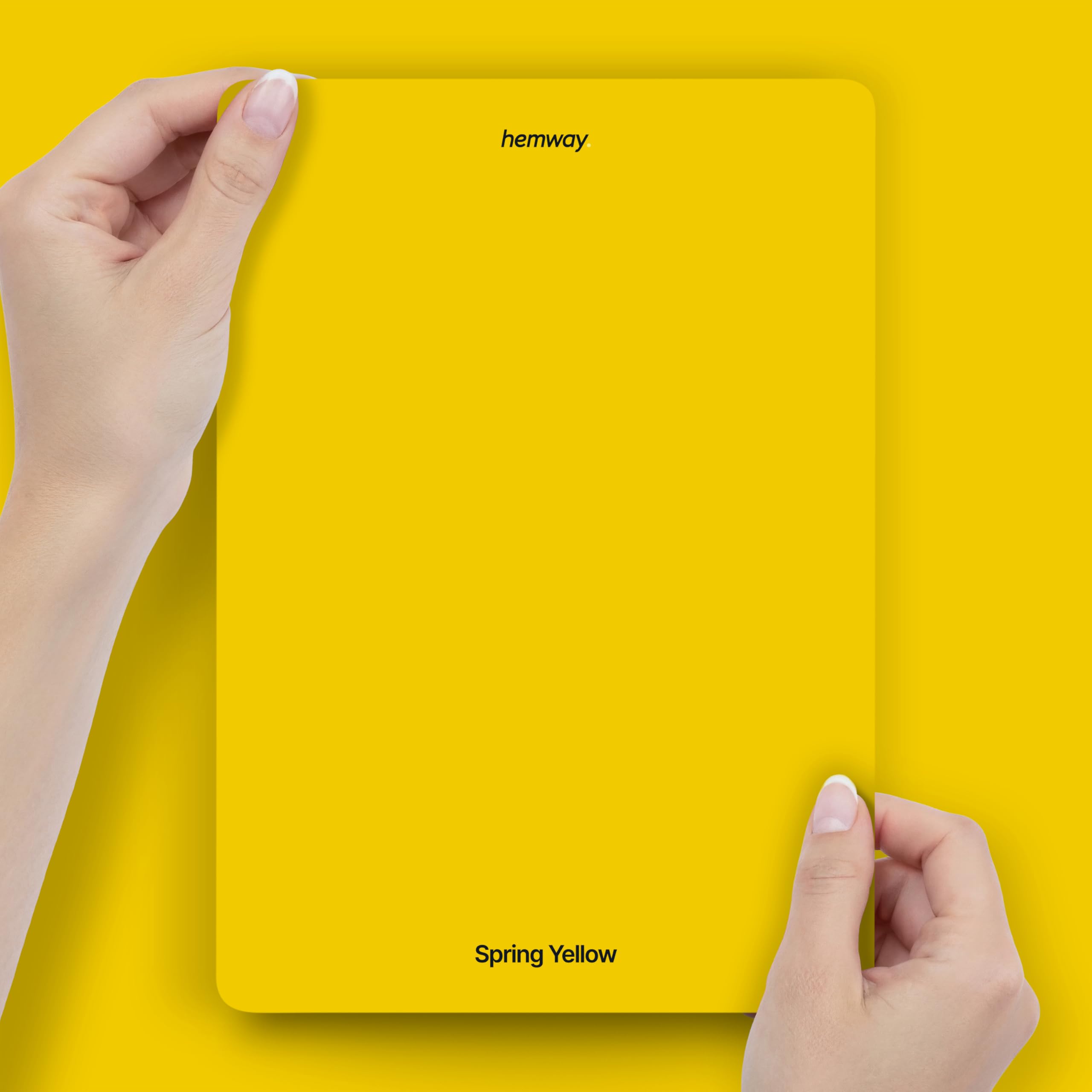 Hemway Spring Yellow Peel & Stick Sample Chalk Paint | A5 Accurate Colour Swatch, Mess-Free Alternative to Paint Tester Pots, Easy To Use, Eco-friendly, for Interior Furniture & Walls