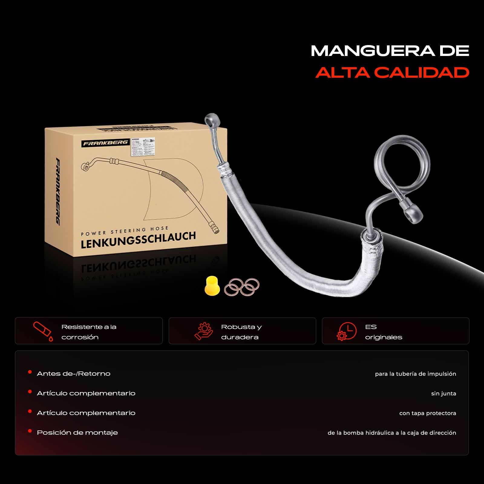 Frankberg Manguera de dirección asistida Compatible con A6 Avant 4F5 A6 4F2 A8 4E2 4E8 Replace# 3405518,4F1422893F