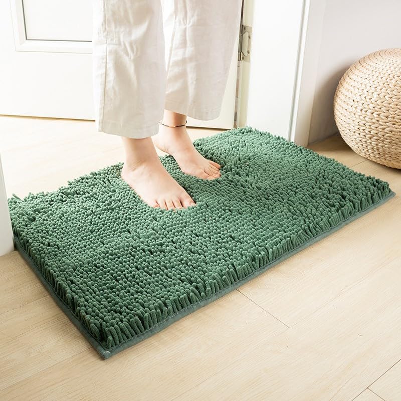 Soft Bathroom Rugs Chenille Bath Mat Non-Slip Plush Shaggy Bathroom Mat Washable Bathroom Rug Dry Quckily Bath Rugs