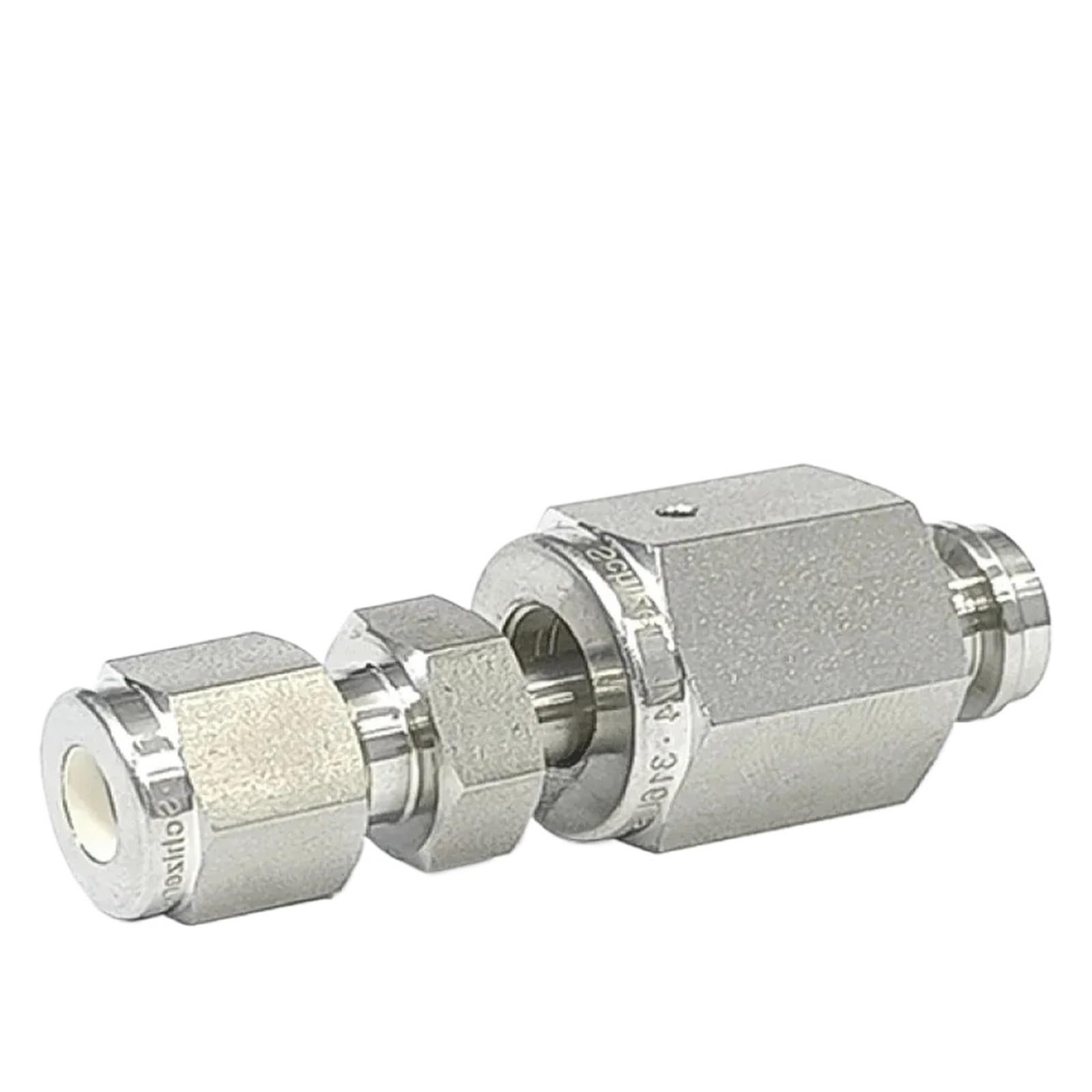 1/8 "1/4" 1/2 "VCR hembra a 6 8mm 1/8" 1/4 "1/2" tubo de compresión de doble virola SUS 316L acoplador de montaje de tubería de acero inoxidable(1l2 Inch VCR x 1l2 I)